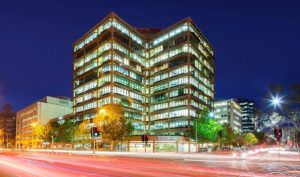 Image of 60 Marcus Clarke Street Canberra at night